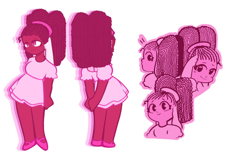 Nishika Character Design From OG Concept: The BunBuns