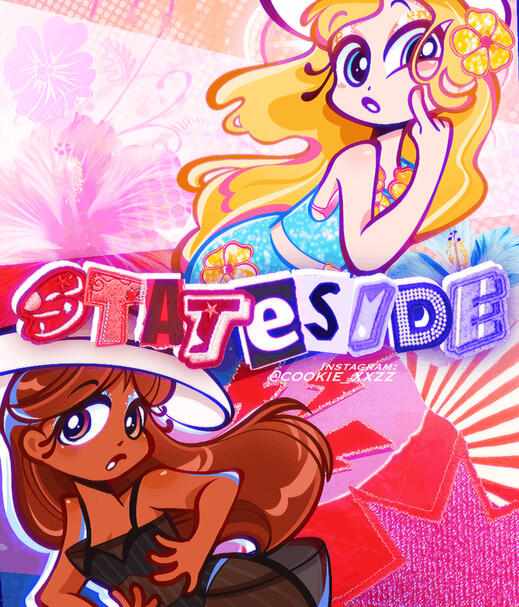 'Stateside' - Zara Larison & PinkPantress Illustration