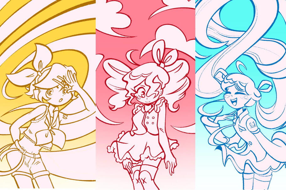 Vocaloid Line-art Illustrations