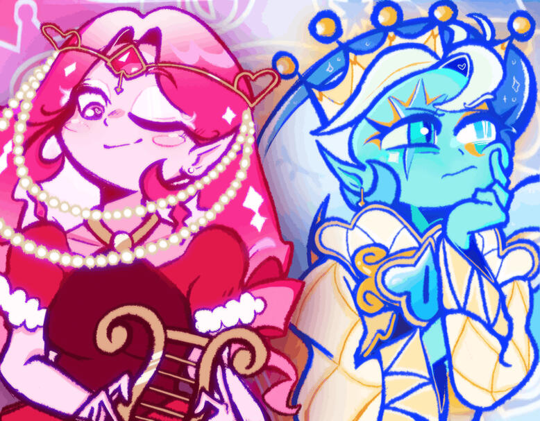 Eternal Sugar & Shadow Milk Cookie ALT Outfits - Cookie Run Kingdom Illustration