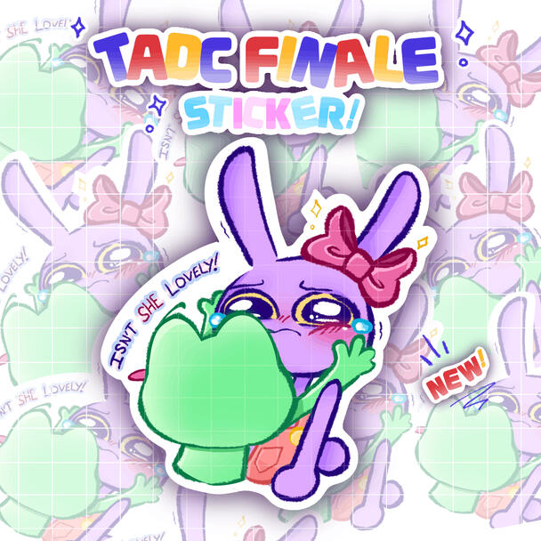 'Isn't she Lovely' Jax & Ribbit -Amazing Digital Circus Sticker Designs 'Isn't she Lovely' Jax & Ribbit -Amazing Digital Circus Sticker Designs
