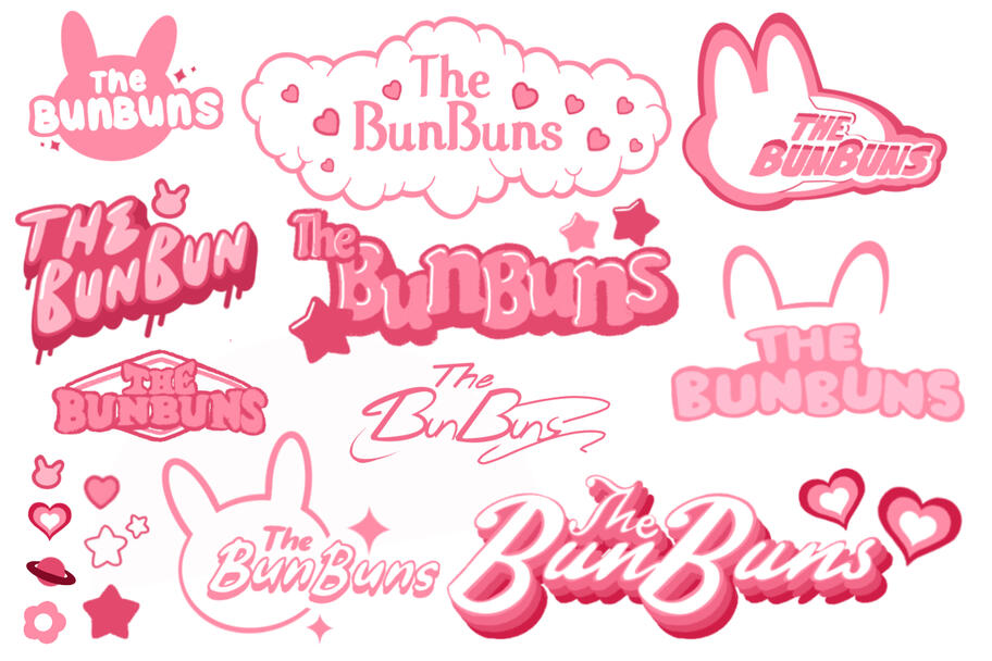 'TheBunBuns' Pink Concept Logo Design